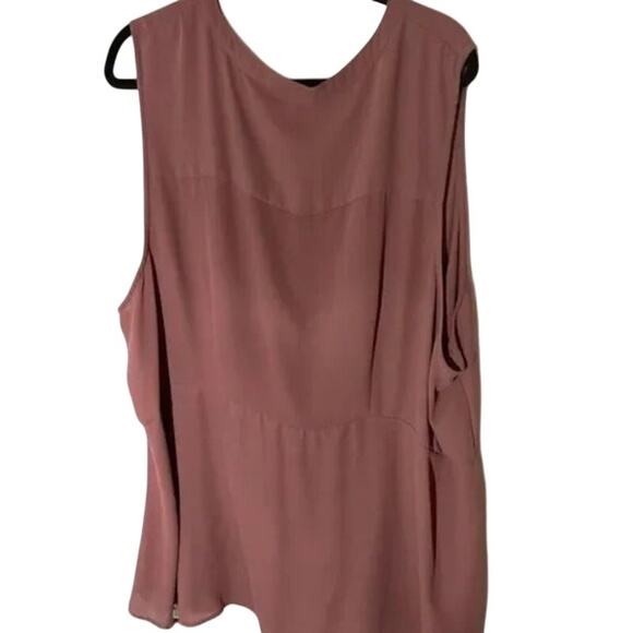 Torrid Peplum Georgette Button Front Tie Blouse 5X Business Office Corporate - Picture 7 of 7